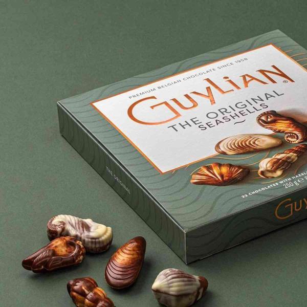 Chocolate Belga Bombom Pralinê Guylian 2 Caixas 250G Imagem de Chocolate Belga Bombom Pralinê Guylian 2 Caixas 250G