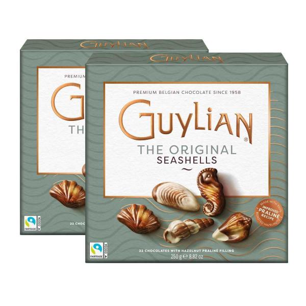 Chocolate Belga Bombom Pralinê Guylian 2 Caixas 250G Imagem de Chocolate Belga Bombom Pralinê Guylian 2 Caixas 250G