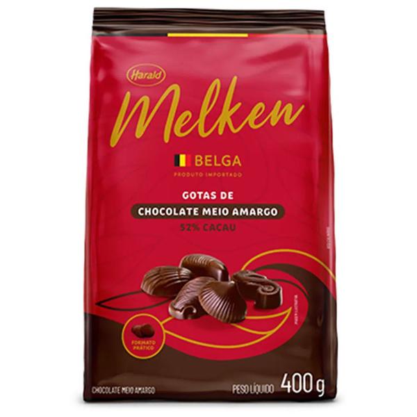 Imagem de Chocolate Belga Melken Meio Amargo 52% Gotas 400g Harald