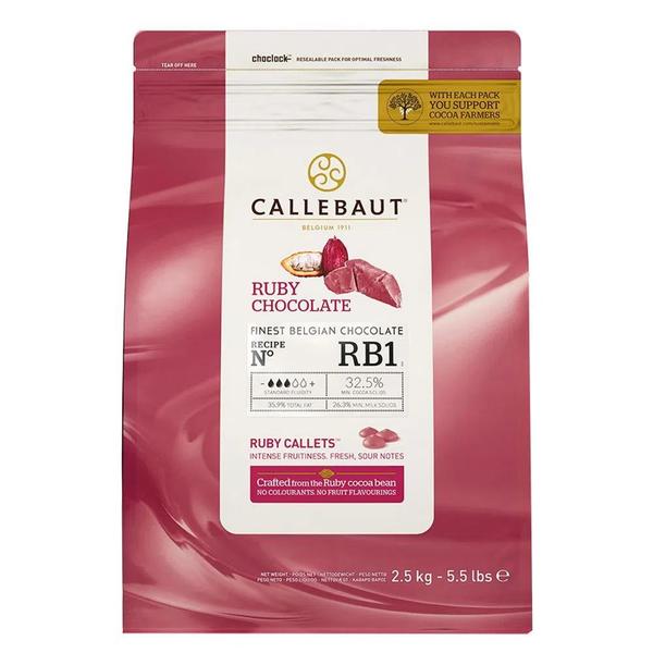 Imagem de Chocolate Belga Ruby Callets 32,5% 2,5kg Callebaut