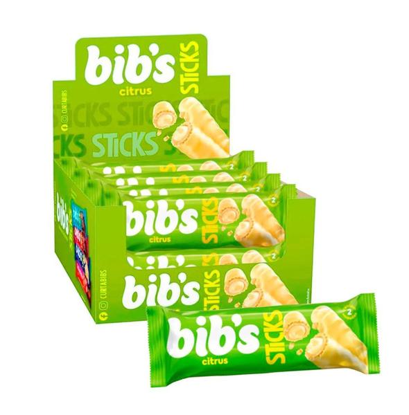 Chocolate Bibs Sticks Citrus c/16 - Neugebauer Imagem de Chocolate Bibs Sticks Citrus c/16 - Neugebauer