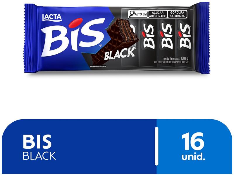 Imagem de Chocolate Bis Black Meio Amargo 100,8g Lacta