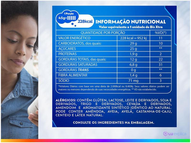 Imagem de Chocolate Bis Xtra ao Leite 45g 24 Unidades - Lacta