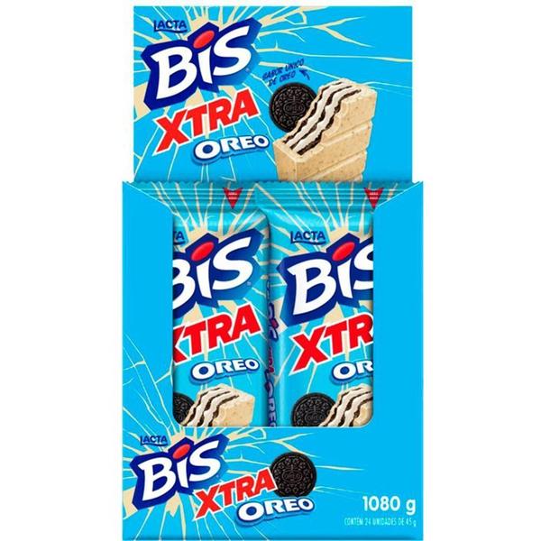 Chocolate Bis Xtra Oreo Display Com 24 Unidades De 45G Cada - Mondelez Imagem de Chocolate Bis Xtra Oreo Display Com 24 Unidades De 45G Cada