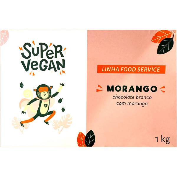 Imagem de Chocolate Branco C/ Morango Super Vegan 1kg - Vegano