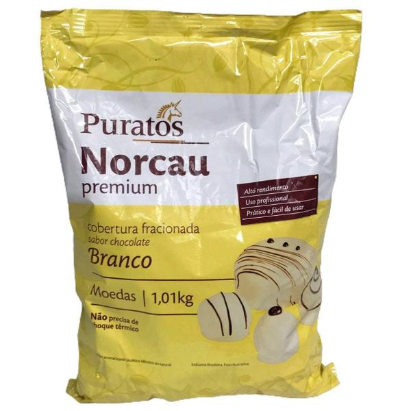 Imagem de Chocolate branco fracionado Norcau Premium em gotas 1kg