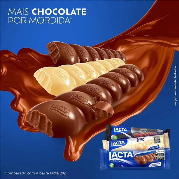 Chocolate Branco Laka Tablete Lacta Kit 10 unidades 34g Imagem de Chocolate Branco Laka Tablete Lacta Kit 10 unidades 34g