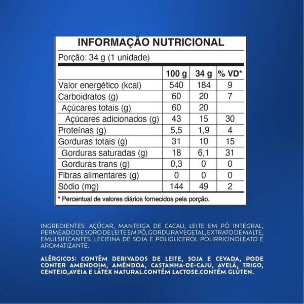 Chocolate Branco Laka Tablete Lacta Kit 10 unidades 34g Imagem de Chocolate Branco Laka Tablete Lacta Kit 10 unidades 34g
