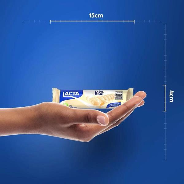 Chocolate Branco Laka Tablete Lacta Kit 10 unidades 34g Imagem de Chocolate Branco Laka Tablete Lacta Kit 10 unidades 34g
