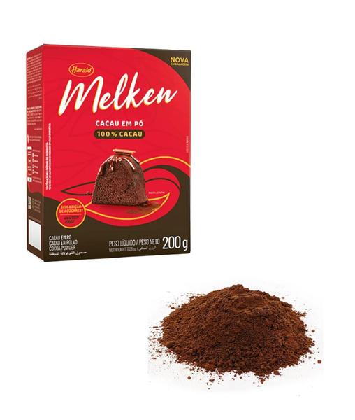 Chocolate Cacau Em Pó Melken 100% Cacau De 200G - Harald Imagem de Chocolate Cacau Em Pó Melken 100% Cacau De 200G - Harald