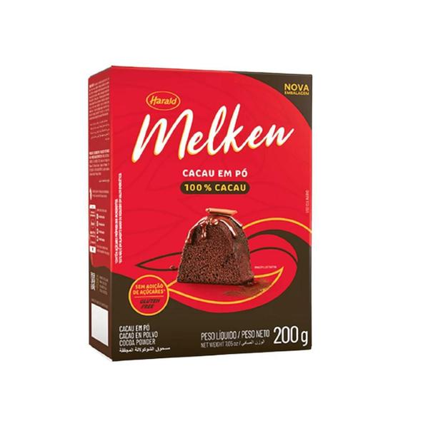 Chocolate Cacau Em Pó Melken 100% Cacau De 200G - Harald Imagem de Chocolate Cacau Em Pó Melken 100% Cacau De 200G - Harald