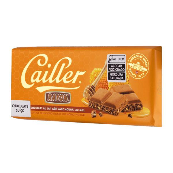 Imagem de Chocolate Cailler Suíço Leite Aerado 31% Cacau Torrone 100g