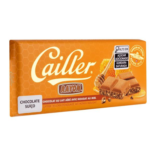 Imagem de Chocolate Cailler Suíço Leite Aerado 31% Cacau Torrone 100g