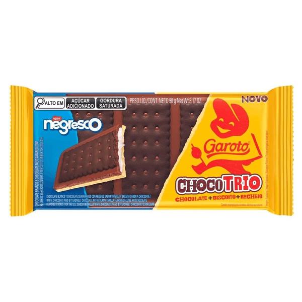 Imagem de Chocolate Chocotrio Garoto Negresco 90g