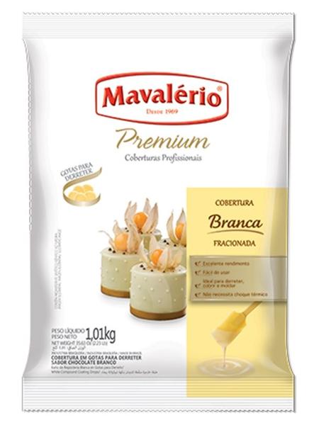 Chocolate Cobertura Gotas Premium Branca 1,01kg Mavalério Imagem de Chocolate Cobertura Gotas Premium Branca 1,01kg Mavalério