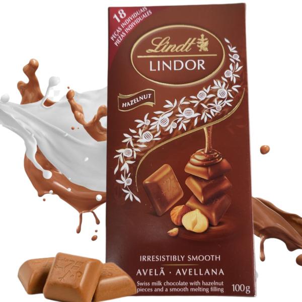 Imagem de Chocolate Cremoso Lindt Lindor Singles Avelã 100g Kit com 7