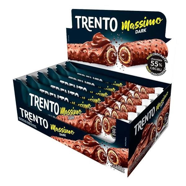 Imagem de Chocolate Dark 55% Cacau Trento 512Gr c/16 unid. - Peccin