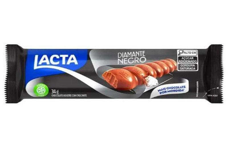 Chocolate Diamante Negro Lacta 34g - MONDELEZ Imagem de Chocolate Diamante Negro Lacta 34g - MONDELEZ