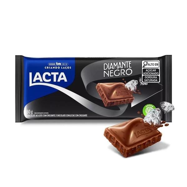 Chocolate Diamante Negro Lacta Barra 80G Imagem de Chocolate Diamante Negro Lacta Barra 80G