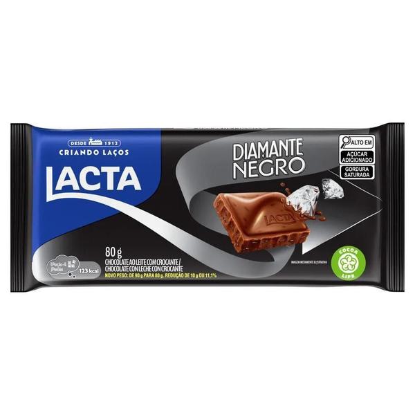 Chocolate Diamante Negro Lacta Kit 3 Barras De 80G Imagem de Chocolate Diamante Negro Lacta Kit 3 Barras De 80G