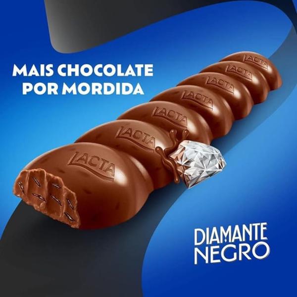 Imagem de Chocolate Diamante Negro Tablete Lacta Kit 12 unidades 34g