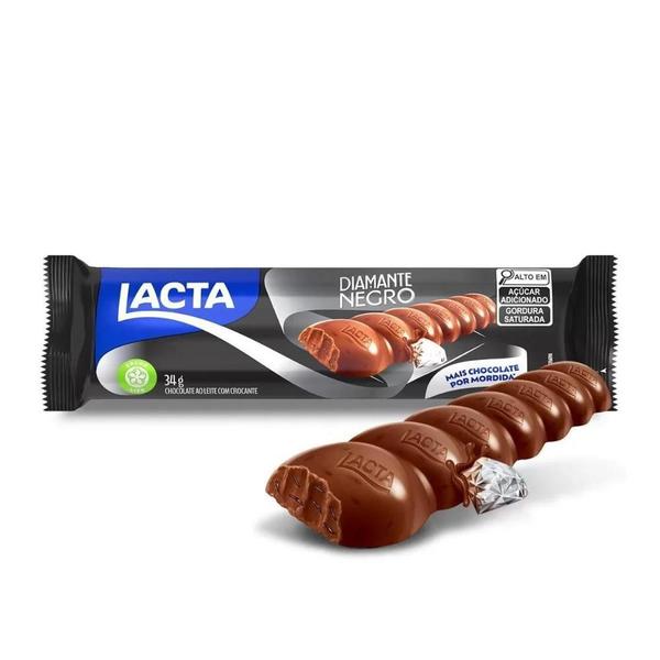 Chocolate Diamante Negro Tablete Lacta Kit 3 Unidades 34G Imagem de Chocolate Diamante Negro Tablete Lacta Kit 3 Unidades 34G