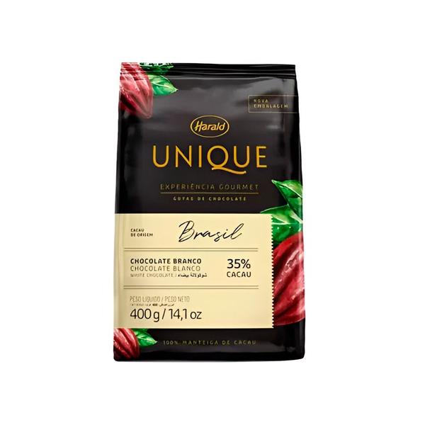 Chocolate em Gotas 35% Cacau Branco - Unique - 400g - 01 unidade - Harald - Rizzo Imagem de Chocolate em Gotas 35% Cacau Branco - Unique - 400g - 01 unidade - Harald - Rizzo