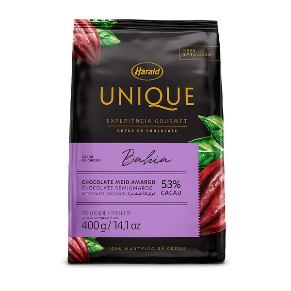 Imagem de Chocolate em Gotas 53% Cacau Amargo Bahia - Unique - 400g - 01 Unidade - Harald - Rizzo