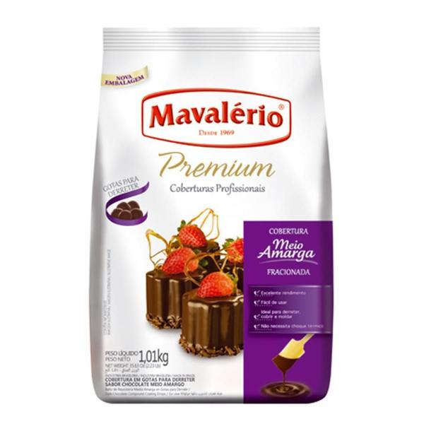 Chocolate em gotas premium meio amargo 1,01kg - mavalério Imagem de Chocolate em gotas premium meio amargo 1,01kg - mavalério