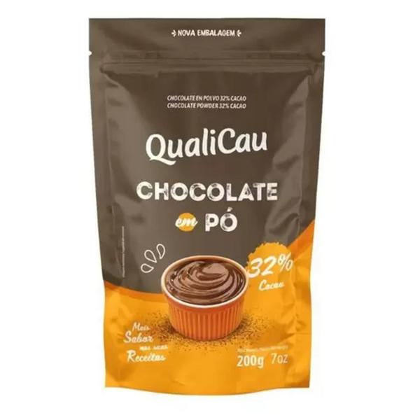 Chocolate Em Pó 32% Cacau Qualicau 200G Imagem de Chocolate Em Pó 32% Cacau Qualicau 200G