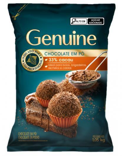 Chocolate em pó 33% 1,05kg genuine Imagem de Chocolate em pó 33% 1,05kg genuine