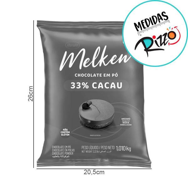 Chocolate em Pó 33% - Melken - 1,010kg - 1 unidade - Harald - Rizzo Imagem de Chocolate em Pó 33% - Melken - 1,010kg - 1 unidade - Harald - Rizzo