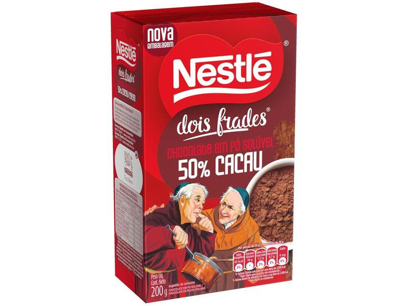 Chocolate em Pó 50% Cacau Nestlé Dois Frades - 200g Imagem de Chocolate em Pó 50% Cacau Nestlé Dois Frades - 200g