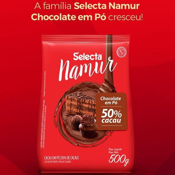 Chocolate em Pó 50% Cacau Selecta 1,010kg Imagem de Chocolate em Pó 50% Cacau Selecta 1,010kg