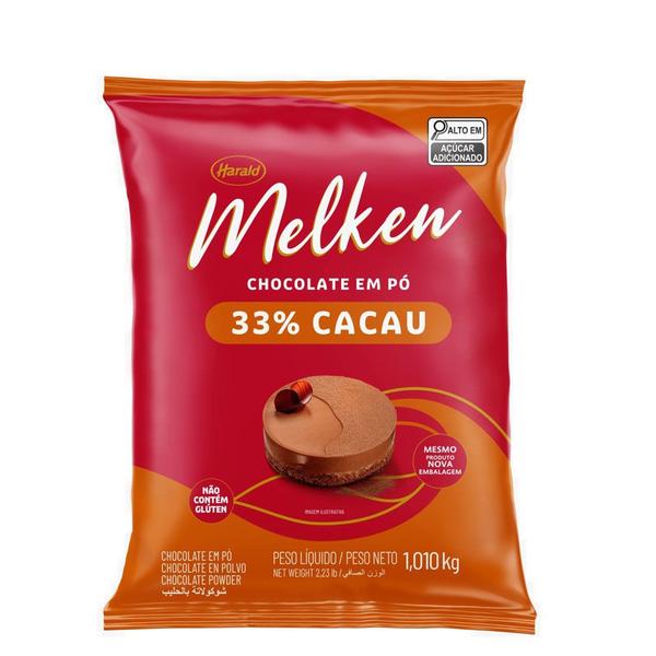 Chocolate Em Pó Melken 33% Cacau 1,01kg Harald Imagem de Chocolate Em Pó Melken 33% Cacau 1,01kg Harald