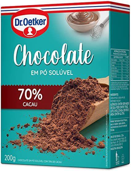 Imagem de Chocolate em Pó Solúvel Dr. OETKER 200g - Tradicional, 70% Cacau, 100% Cacau