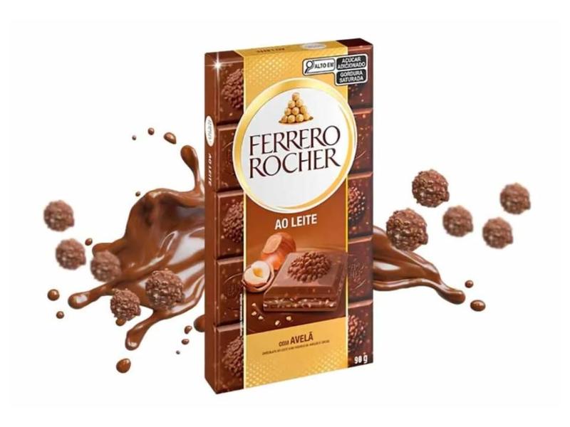 Imagem de Chocolate Ferrero Rocher Ao Leite Importado 90g - 3 Unidades