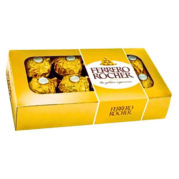 Imagem de Chocolate Ferrero Rocher T8 - 4 Caixas Com 8 Bombons Cada