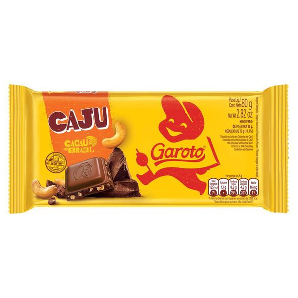 Imagem de Chocolate Garoto 80g Castanha Caju