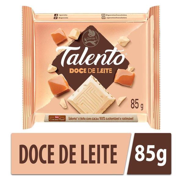 Imagem de Chocolate Garoto Talento Branco com Doce de Leite 85g