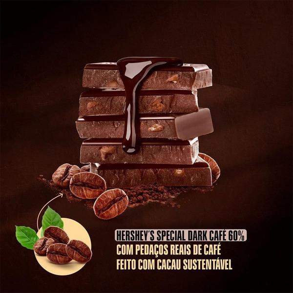 Chocolate Hershey's Special Dark Café Crocante 85g - Embalagem com 17 Unidades - Hersheys Imagem de Chocolate Hershey's Special Dark Café Crocante 85g - Embalagem com 17 Unidades