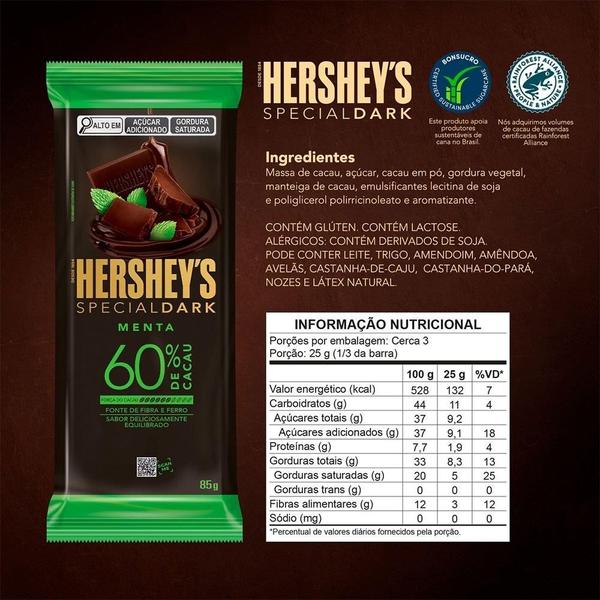 Imagem de Chocolate Hershey's Special Dark Menta 85g - Embalagem com 17 Unidades