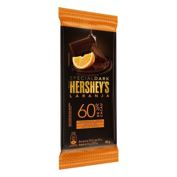 Chocolate Hersheys Special Dark 60% 85g Caixa C/12 - Laranja - Hershey's Imagem de Chocolate Hersheys Special Dark 60% 85g Caixa C/12 - Laranja