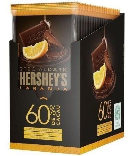 Chocolate Hersheys Special Dark 60% 85g Caixa C/12 - Laranja - Hershey's Imagem de Chocolate Hersheys Special Dark 60% 85g Caixa C/12 - Laranja