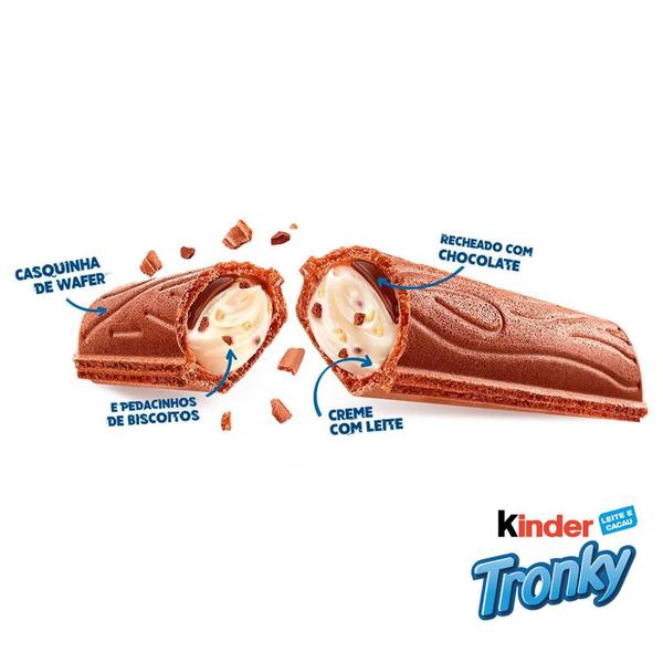 Chocolate Kinder Tronky, Caixa com 48 Pacotes de 18g Imagem de Chocolate Kinder Tronky, Caixa com 48 Pacotes de 18g