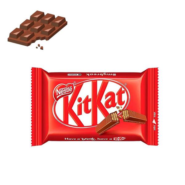 Chocolate Kit Kat Ao Leite 41,5g Caixa C/24 Unidades -nestlé Imagem de Chocolate Kit Kat Ao Leite 41,5g Caixa C/24 Unidades -nestlé