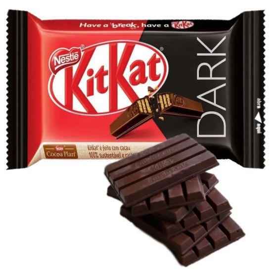 Chocolate Kit Kat Dark 41,5g Caixa C/24 Unidades - Nestlé Imagem de Chocolate Kit Kat Dark 41,5g Caixa C/24 Unidades - Nestlé