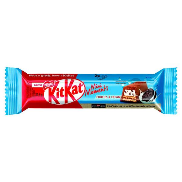 Imagem de Chocolate Kit Kat Mini Moments Cookies & Cream 34g