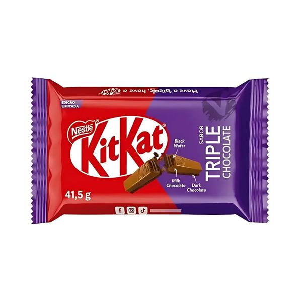 Imagem de Chocolate Kit Kat Triplo Chocolate Nestlé 24 Unidades 41,5g Cada