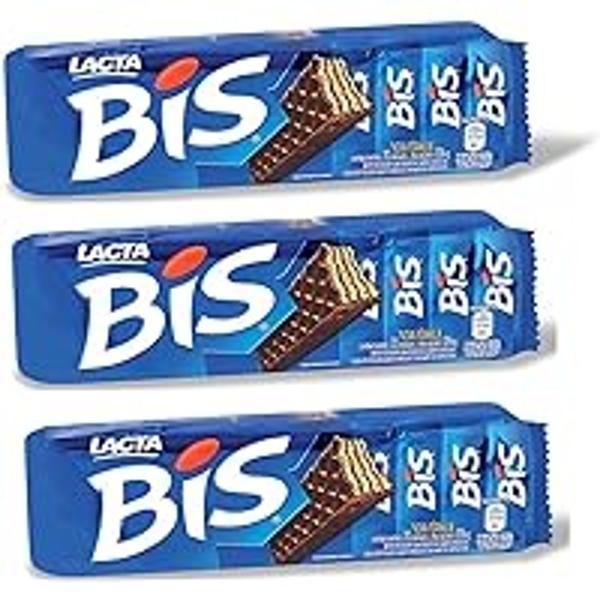 Chocolate Lacta Bis Ao Leite pack c 3 unidades de 100,8g Imagem de Chocolate Lacta Bis Ao Leite pack c 3 unidades de 100,8g